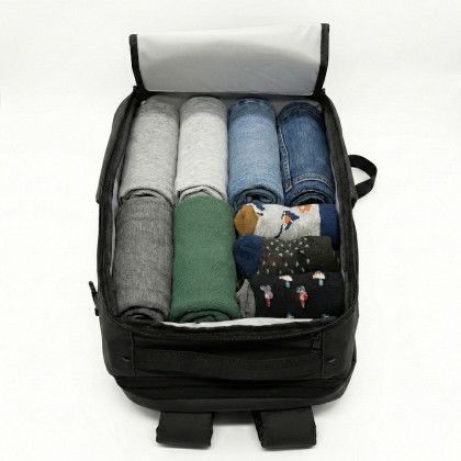 Custom Link 17" Laptop Backpack - Black Lifestyle View Custom Link 17" Laptop Backpack - Black Lifestyle View