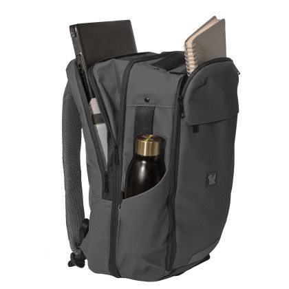 Custom Link 17" Laptop Backpack - Gray Lifestyle View Custom Link 17" Laptop Backpack - Gray Lifestyle View