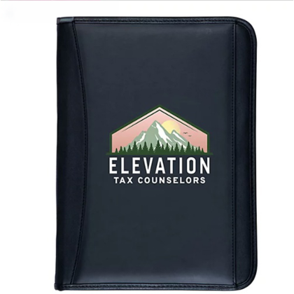 Custom Full Color Boardroom Tech Padfolio - Front View 