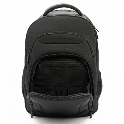 Custom Axis 17" Laptop Backpack - Black Front Pocket View Custom Axis 17" Laptop Backpack - Black Front Pocket View