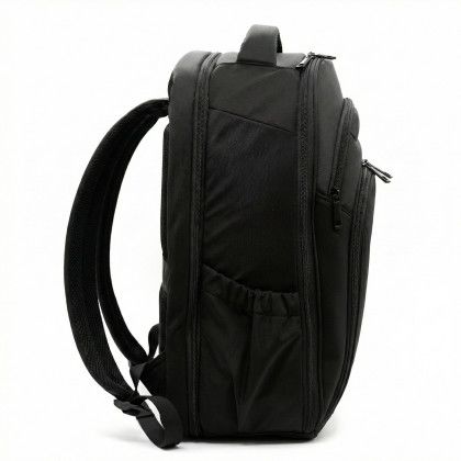 Custom Axis 17" Laptop Backpack - Black Side View Custom Axis 17" Laptop Backpack - Black Side View