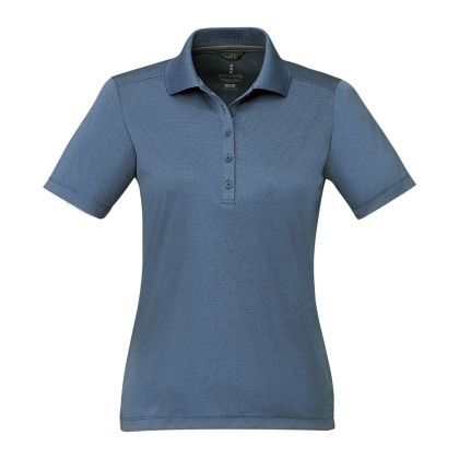 Custom Full Color Women's Dade Short Sleeve Polo - Vintage Heather Navy Custom Full Color Women's Dade Short Sleeve Polo - Vintage Heather Navy