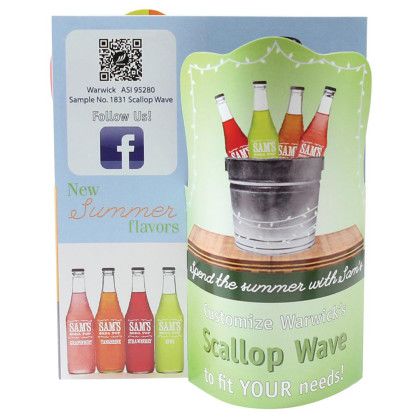 Custom Scallop Wave Table Tent - Design 2