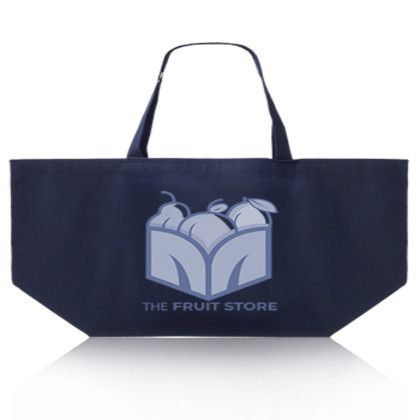 Custom Budget Non-Woven Shopper Tote Bags - Navy Blue Custom Budget Non-Woven Shopper Tote Bags - Navy Blue