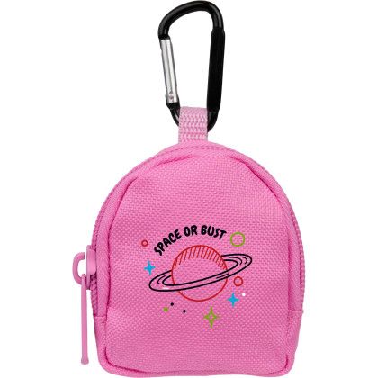 Custom Mini Backpack Bag Charm - Pink