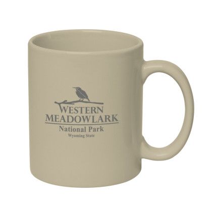 Two-Tone Stoneware 11 oz Mug with Imprint - Cream