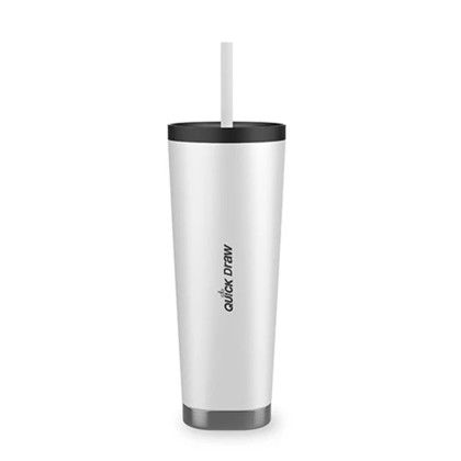 Custom Quick Draw 18 oz Stainless Steel Tumbler - White Custom Quick Draw 18 oz Stainless Steel Tumbler - White