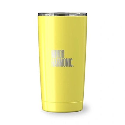Custom Go Time 18 oz Recycled Stainless Steel Tumbler - Yellow Custom Go Time 18 oz Recycled Stainless Steel Tumbler - Yellow