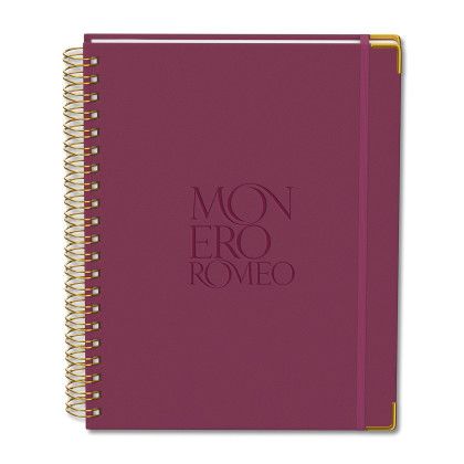 Custom Luna A4 Hard Cover Spiral Journal - Berry Blossom Custom Luna A4 Hard Cover Spiral Journal - Berry Blossom