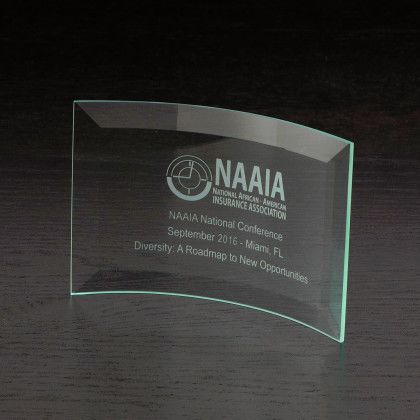 Custom Chronicle X-Small Jade Glass Award - Etched Custom Chronicle X-Small Jade Glass Award - Etched
