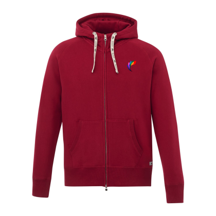 Custom Men's Riverside Roots73 Full Zip Fleece Hoodie - Cranberry Custom Men's Riverside Roots73 Full Zip Fleece Hoodie - Cranberry