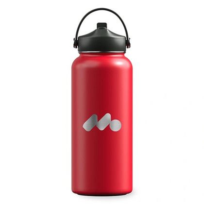 Custom Winner's Circle 32 oz Recycled Stainless Bottle With Cap Kit - Red Custom Winner's Circle 32 oz Recycled Stainless Bottle With Cap Kit - Red