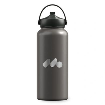 Custom Winner's Circle 32 oz Recycled Stainless Bottle With Cap Kit - Grey Custom Winner's Circle 32 oz Recycled Stainless Bottle With Cap Kit - Grey