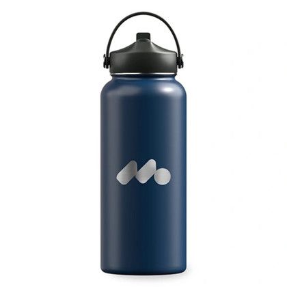 Custom Winner's Circle 32 oz Recycled Stainless Bottle With Cap Kit - Navy Blue Custom Winner's Circle 32 oz Recycled Stainless Bottle With Cap Kit - Navy Blue