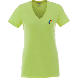 Custom Women's SAREK V-Neck Short Sleeve Tee - Apple Heather Custom Women's SAREK V-Neck Short Sleeve Tee - Apple Heather