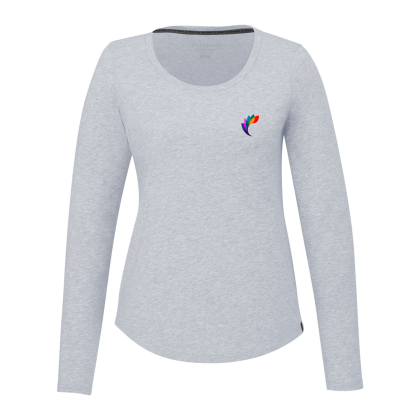 Heather Grey Women's Custom SOMOTO Recycled Eco Long Sleeve Tee