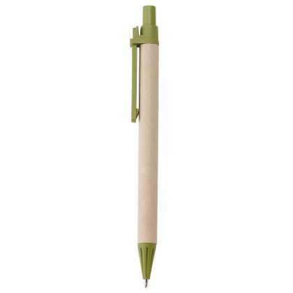 Custom Ecologist Ballpoint Pen - Green Side View Custom Ecologist Ballpoint Pen - Green Side View
