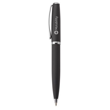 Custom Renzo Ballpoint Pen - Black with Chrome Custom Renzo Ballpoint Pen - Black with Chrome