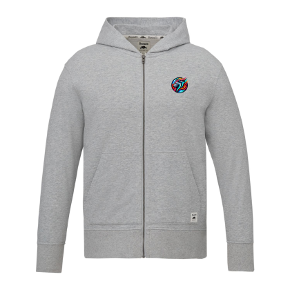Custom Men's Roots73 Canmore Eco French Terry Full Zip Hoodie - Gray Mix Custom Men's Roots73 Canmore Eco French Terry Full Zip Hoodie - Gray Mix