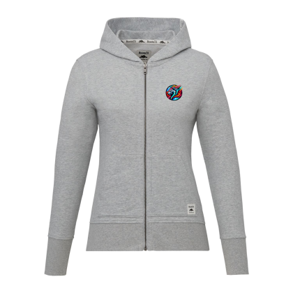 Custom Women's Roots73 CANMORE Eco French Terry Full Zip Hoodie - Gray Mix