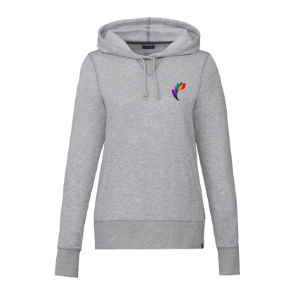 Custom Women's Argus Eco Fleece Hoody - Heather Gray Custom Women's Argus Eco Fleece Hoody - Heather Gray