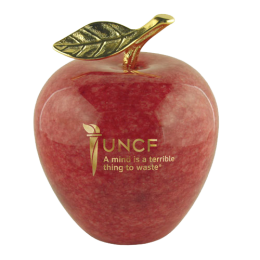 Custom Genuine Marble Apple Paperweight
