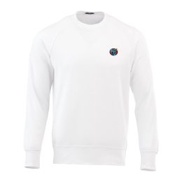 Custom Men's KRUGER Fleece Crewneck Sweatshirt - White Custom Men's KRUGER Fleece Crewneck Sweatshirt - White