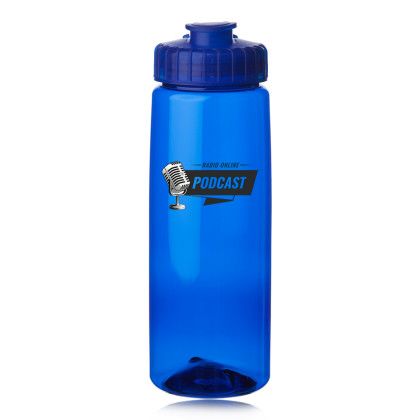 Custom 28 oz. Sports Bottles with Straw - Blue Custom 28 oz. Sports Bottles with Straw - Blue