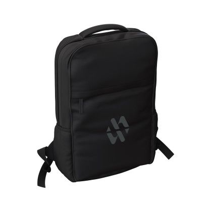 Custom Flux 17" Laptop Backpack - Black Side View Custom Flux 17" Laptop Backpack - Black Side View