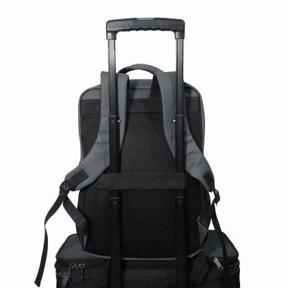 Custom Flux 17" Laptop Backpack - Black Back View Custom Flux 17" Laptop Backpack - Black Back View