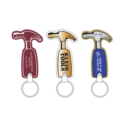 Custom Hammer Shaped USA Made Vinyl Keychain Custom Hammer Shaped USA Made Vinyl Keychain