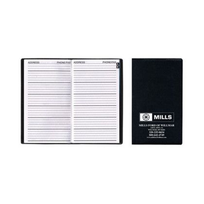 Custom Standard Vinyl Address Book - Black