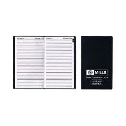 Custom Standard Vinyl Address Book - Black