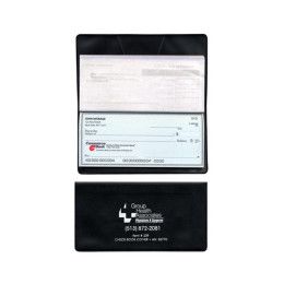 Custom Standard Vinyl Checkbook Cover - Black