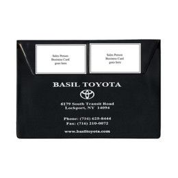 Custom Document Case with Two Pockets on the Flap - Black