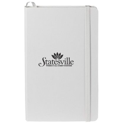 Custom Classico Hard Cover Journal - White Custom Classico Hard Cover Journal - White