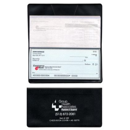 Custom Standard Vinyl Checkbook Cover - Black Custom Standard Vinyl Checkbook Cover - Black