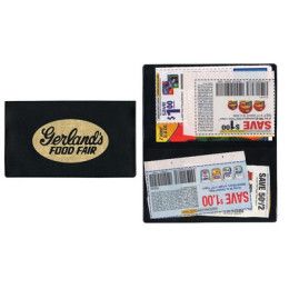 Custom Two Pocket Coupon Case - Black