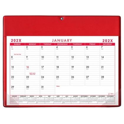 Custom Calendar Doodle Pad With Grommet and Greeting Page (Wall & Desk) - Red Custom Calendar Doodle Pad With Grommet and Greeting Page (Wall & Desk) - Red