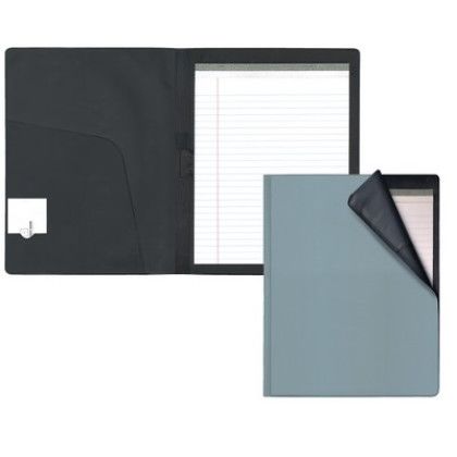 Custom Deluxe Senior Size Padfolio - Silver Custom Deluxe Senior Size Padfolio - Silver