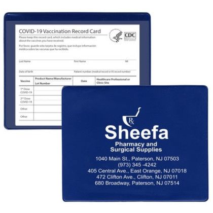 Custom COVID-19 Vaccination Card Holder - Royal Blue