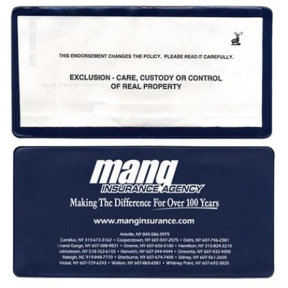 Custom Policy Holder (Open on Short Side) - Royal Blue
