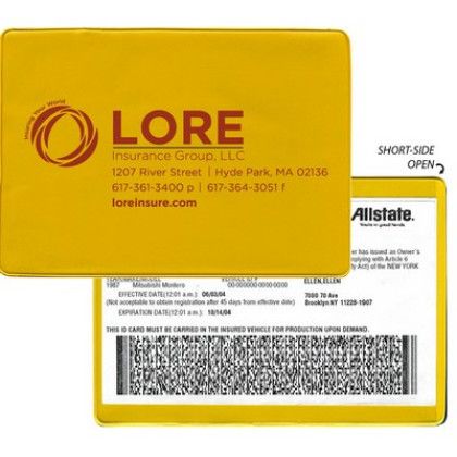 Custom Insurance Card Holder - Yallow
