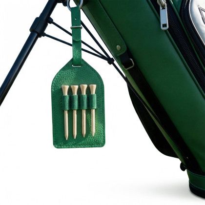 Custom Tempo Golf Bag Tag - Fairway Green Lifestyle View