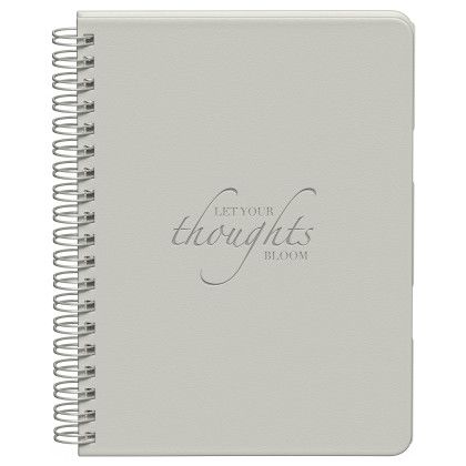 Custom Aspen Hard Cover Spiral Journal - Bone