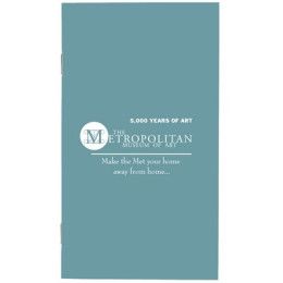 Custom Metallic Color Cardstock Cover Monthly Pocket Planner - Steel Blue