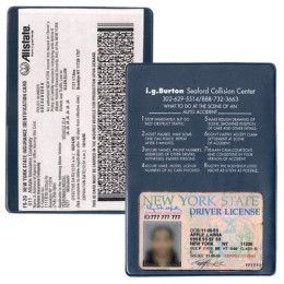 Custom Insurance Card Holder (with Extra Pocket) - Navy Blue