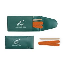Custom Pocket Nail File Kit - Two Emery Boards - Green Custom Pocket Nail File Kit - Two Emery Boards - Green