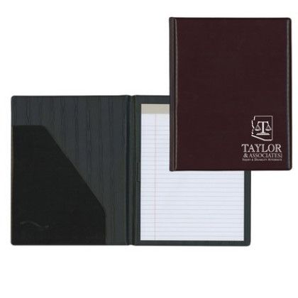 Custom Premium Sealed-Edge Padded Padfolio - Senior size - Burgundy Red Custom Premium Sealed-Edge Padded Padfolio - Senior size - Burgundy Red