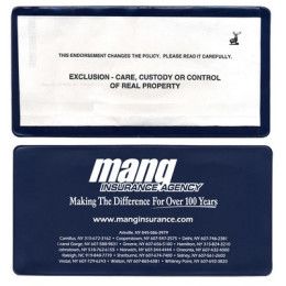 Custom Policy Holder (Open on Short Side) - Royal Blue Custom Policy Holder (Open on Short Side) - Royal Blue